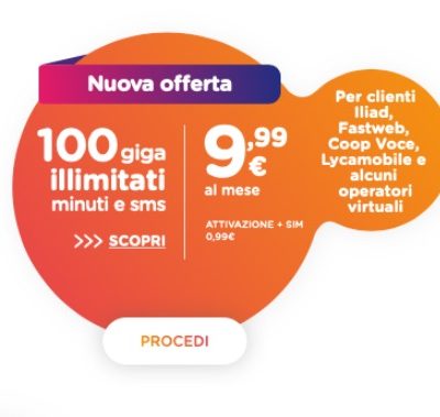 Offerta ho. Mobile: minuti illimitati, SMS illimitati e 100 GB di traffico dati a 9,99€ al mese