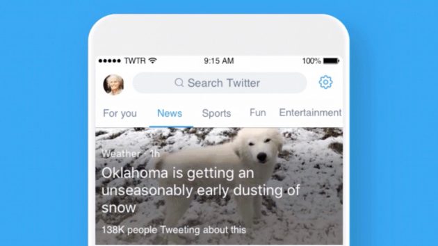 Twitter aggiorna la barra di ricerca aggiungendo le sezioni