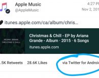 Anche Apple ci casca: messaggio promozionale inviato da un dispositivo Android