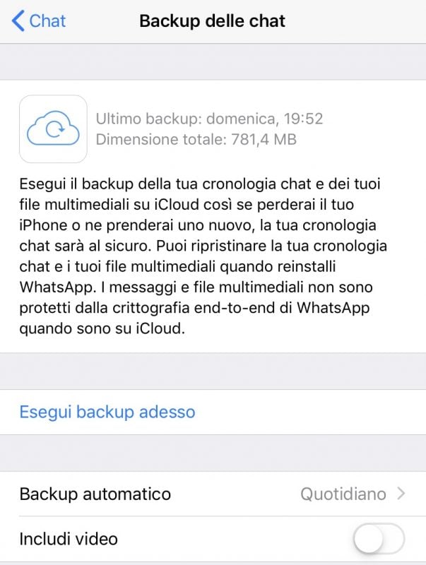 backup chat whatsapp iphone