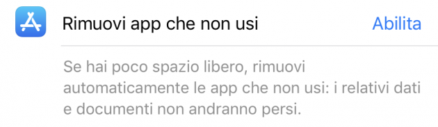 rimuovi app che non usi iphone liberare spazio