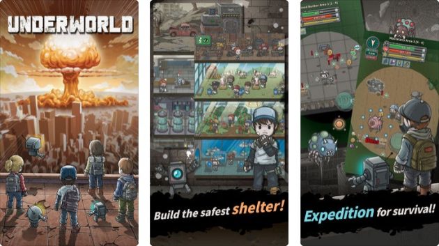 Underworld : The Shelter – raccogli materiali per costruire il miglior rifugio