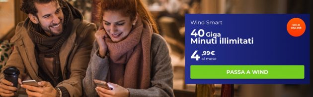 Wind All Inclusive Fire a partire da 4,99€ con minuti illimitati e 40 GB