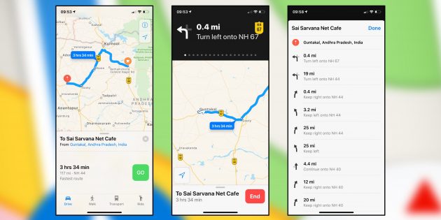 Apple Maps, arriva il supporto alle indicazioni turn-by-turn in India