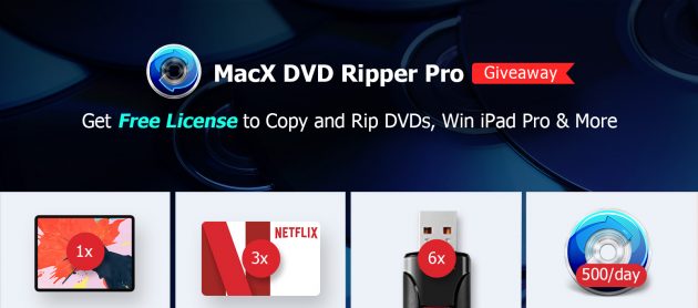 MacX DVD Ripper Pro, software per importare i DVD, ora mette in palio iPad Pro