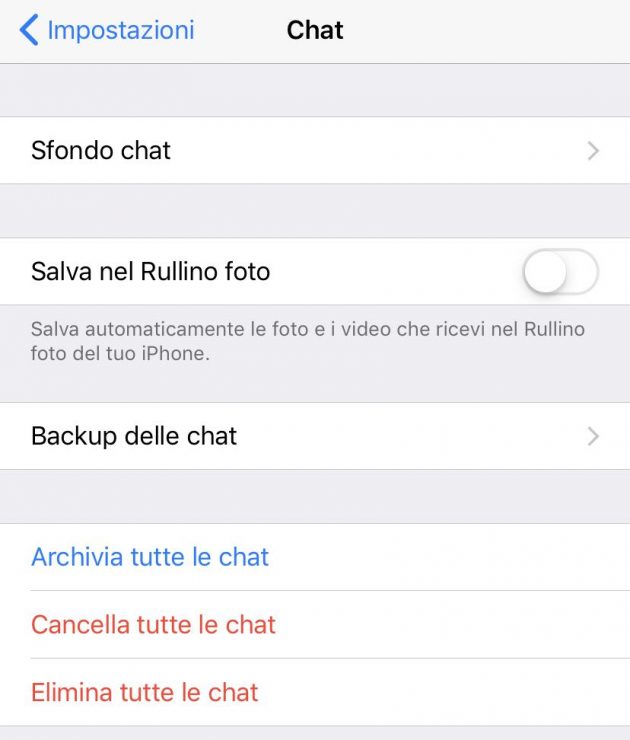 WhatsApp: come disabilitare il salvataggio automatico delle foto