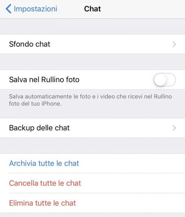 WhatsApp: come disabilitare il salvataggio automatico delle foto