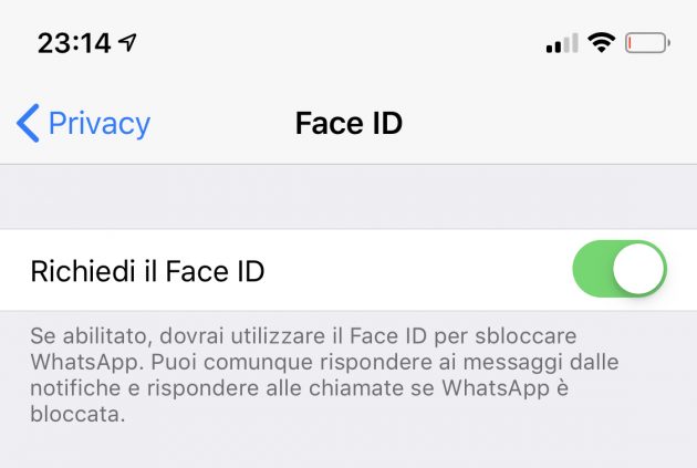 WhatsApp più sicuro: come attivare lo sblocco tramite Face ID o Touch ID