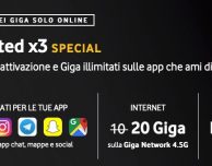 Vodafone Unlimited x3 Special: solo online 20 GB, minuti illimitati e tanto altro!