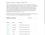 Apple aggiorna l’elenco delle zone che saranno mappate con veicoli LiDAR