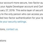 Apple richiede l’autenticazione a due fattori per gli account degli sviluppatori