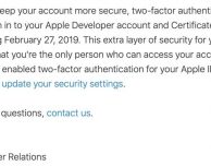 Apple richiede l’autenticazione a due fattori per gli account degli sviluppatori