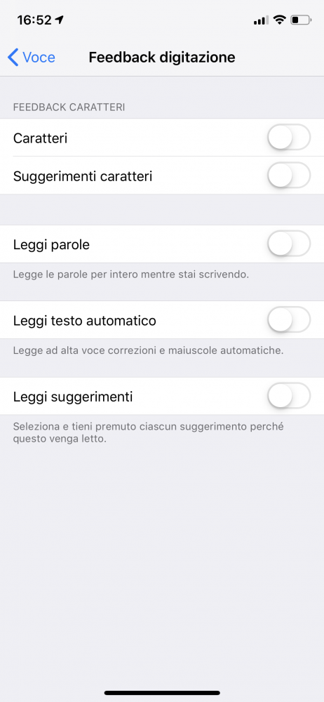 farsi leggere testo da iphone