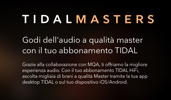 I Tidal Masters sono disponibili anche su iPhone