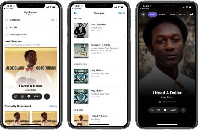 Shazam si aggiorna con la cronologia delle canzoni identificate