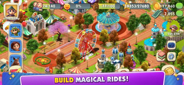 Wonder Park Magic Rides Game: costruisci le giostre e crea il tuo parco giochi