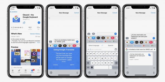 La tastiera Google Gboard si aggiorna con le traduzioni in tempo reale