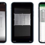 Excel per iPhone trasforma le foto in fogli di lavoro modificabili