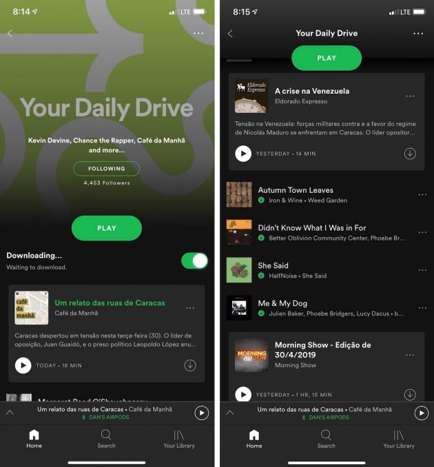 “Your Daily Drive”, le nuove playlist Spotify che includono musica e podcast
