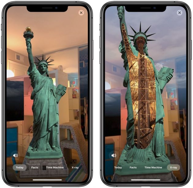 Tim Cook promuove la nuova app Statue of Liberty in AR