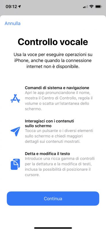 iOS 13: il controllo vocale fa parte delle funzioni di accessibilità
