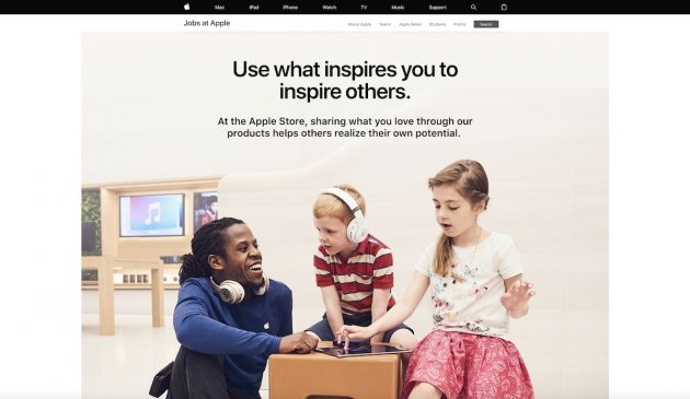 Apple aggiorna il sito Jobs at Apple per evidenziare i dipendenti creativi