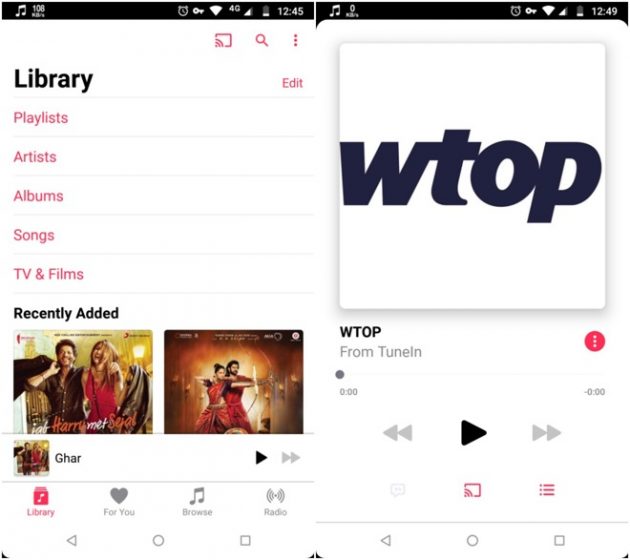 Apple Music per Android beta aggiunge il supporto Chromecast e le stazioni radio