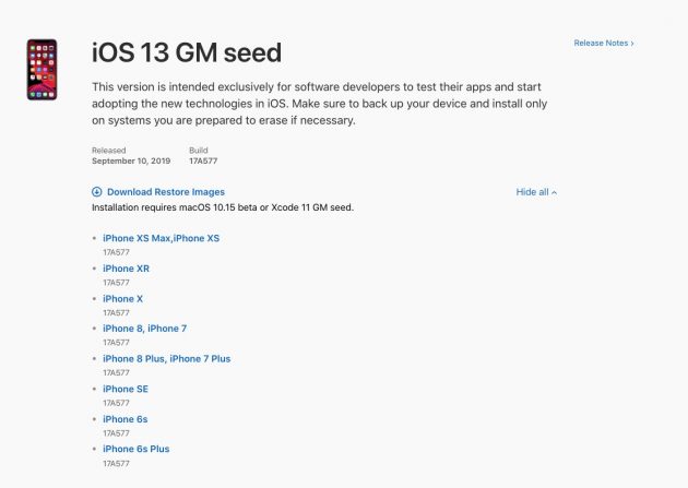 ios 13 seed