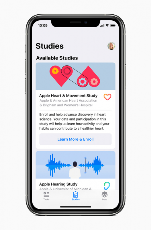 Apple lancia tre programmi di ricerca per la salute