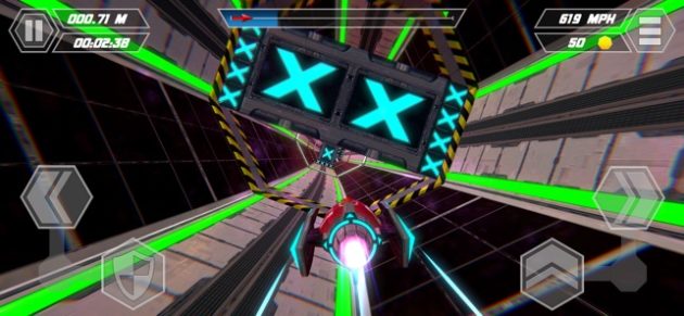 Track Mayhem: una corsa infinita a bordo di un veicolo spaziale futuristico