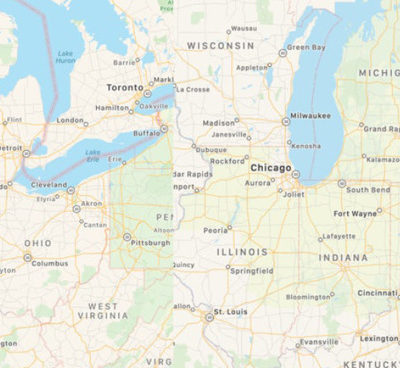 Apple aggiunge mappe dettagliate in varie zone degli Stati Uniti