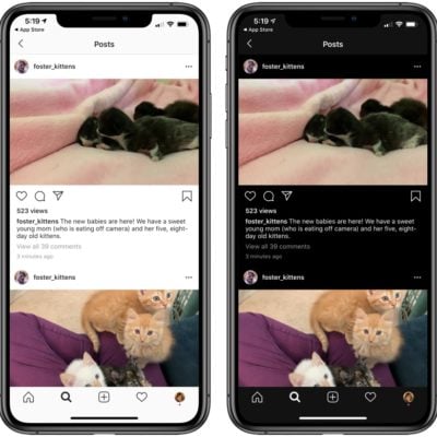 Instagram si aggiorna con la Dark Mode