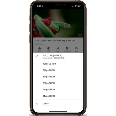 YouTube aggiunge il supporto ai video HDR su iPhone 11 e 11 Pro