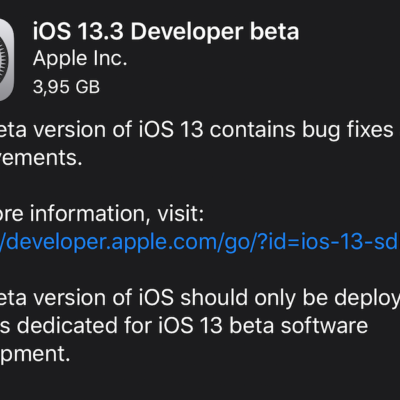 iOS 13.3 beta disponibile per il download