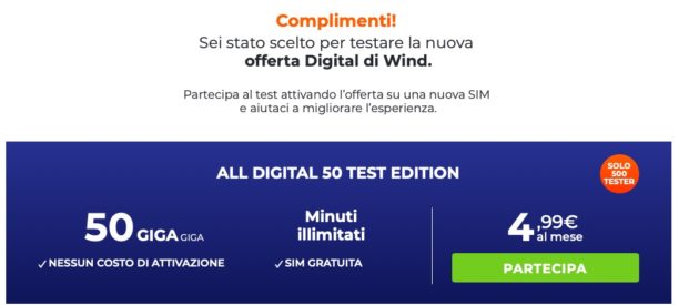 Wind lancia la prima eSIM per iPhone: 4,99€ al mese per minuti illimitati e 50 GIGA