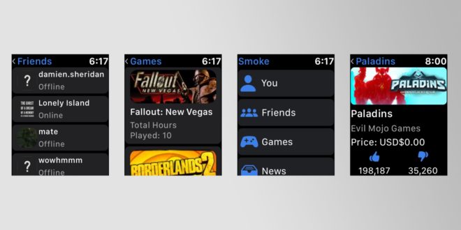 Ecco Smoke, l’applicazione che porta Steam anche sui nostri Apple Watch