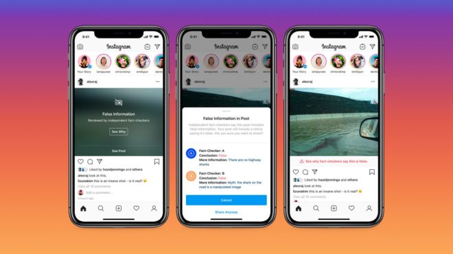 Instagram inizia a combattere le fake news