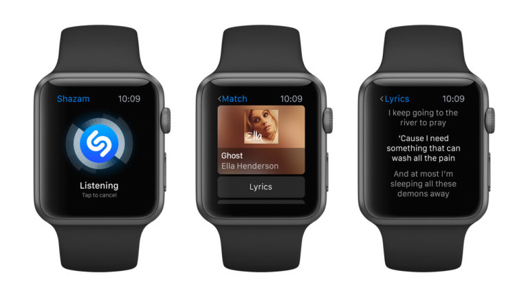 Shazam на apple watch как настроить