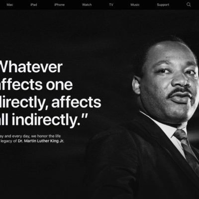 Apple e Tim Cook commemorano Martin Luther King