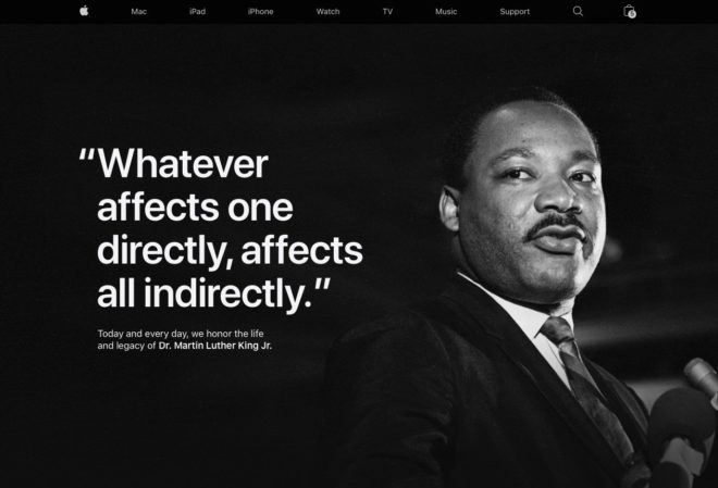 Apple e Tim Cook commemorano Martin Luther King