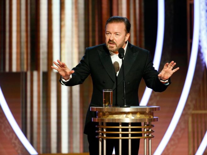 Ricky Gervais critica Apple ai Golden Globes