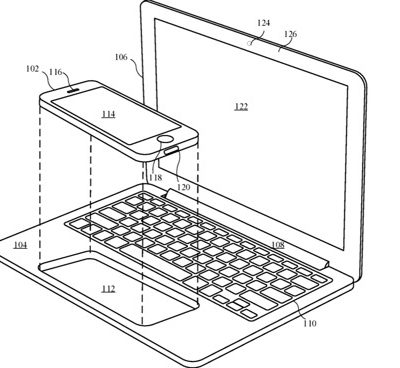 Apple brevetta il MacBook con dock per iPhone e iPad