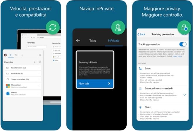 Microsoft aggiorna il browser Edge su iOS