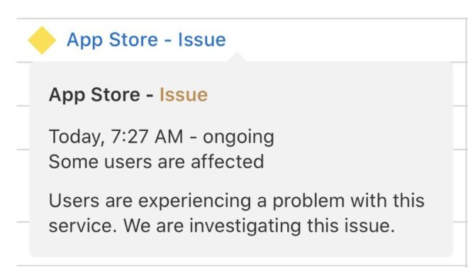 Problemi per App Store durante la giornata, ora risolti