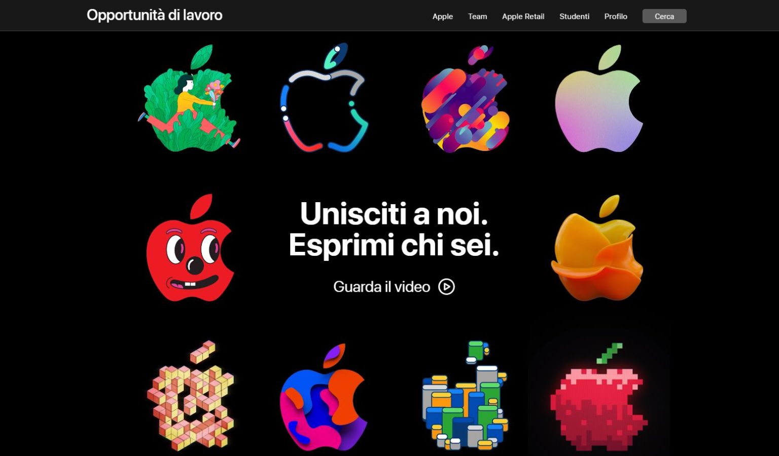 Apple nuovo design per il sito Opportunità di lavoro iPhone Italia