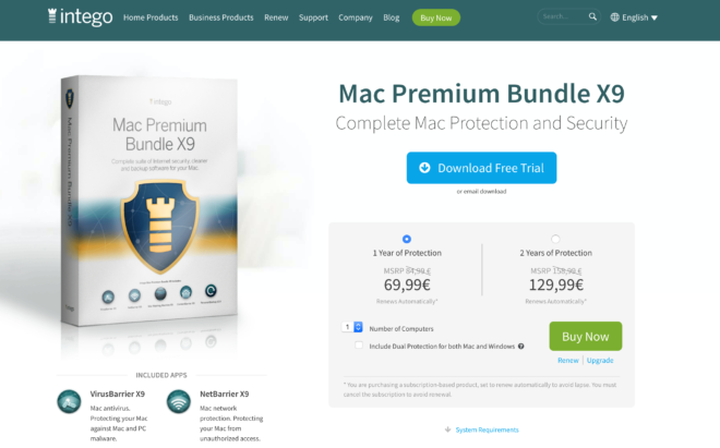 Proteggi il tuo Mac da virus e malware con Intego Mac Premium Bundle X9