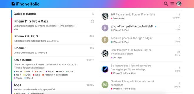 Ecco il nuovo Forum di iPhone Italia