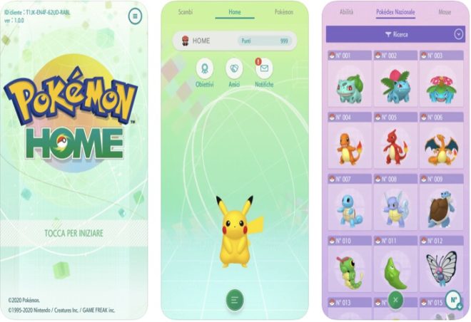 Pokémon HOME disponibile su App Store