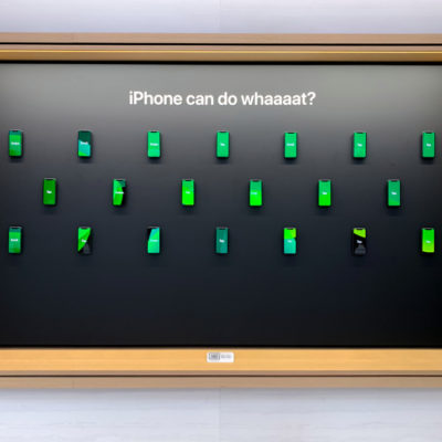 Apple mostra una nuova parete interattiva nei suoi store