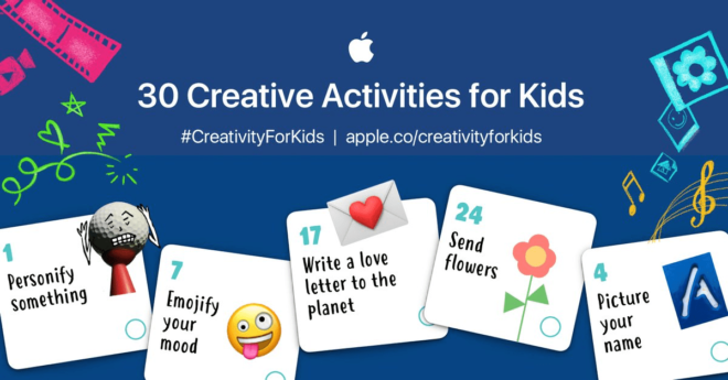 Apple pubblica “30 Creative Activities for Kids” per i più piccoli